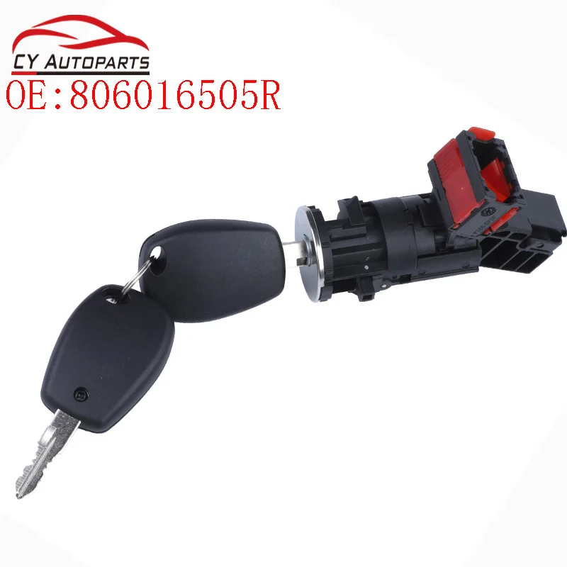

Новый цилиндр замка зажигания и 2 ключа для Renault Clio Dacia Logan Sandero 806016505 R 80601-6505R