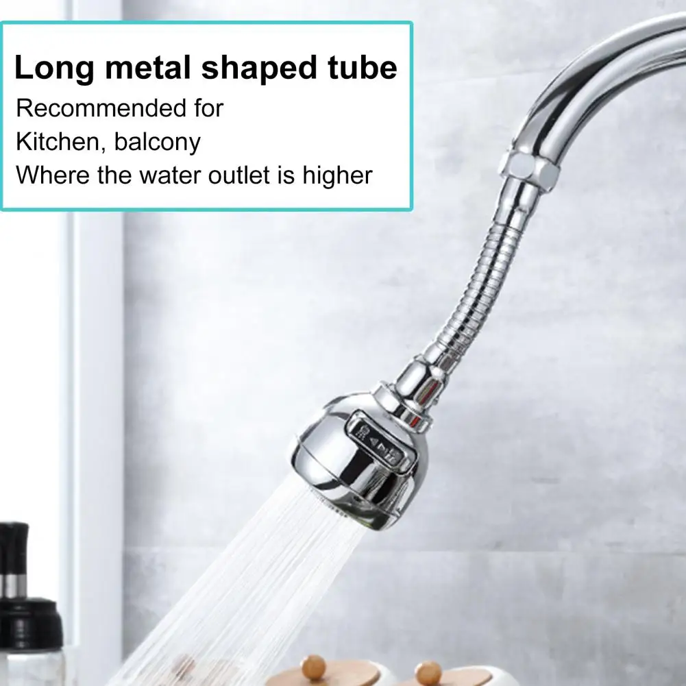 

Practical Even Water Flow Faucet Extender Angle Adjustable Easy to Install ABS Resin Tap Extend Diffuser Kitchen Faucet Tools