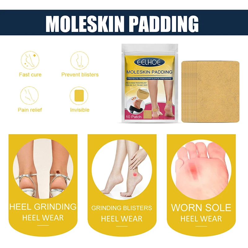 

10Pcs Heel Anti-Friction Sticker Anti-Wear Shoe Cushion Anti-friction High Heel Feet Pads Sticker