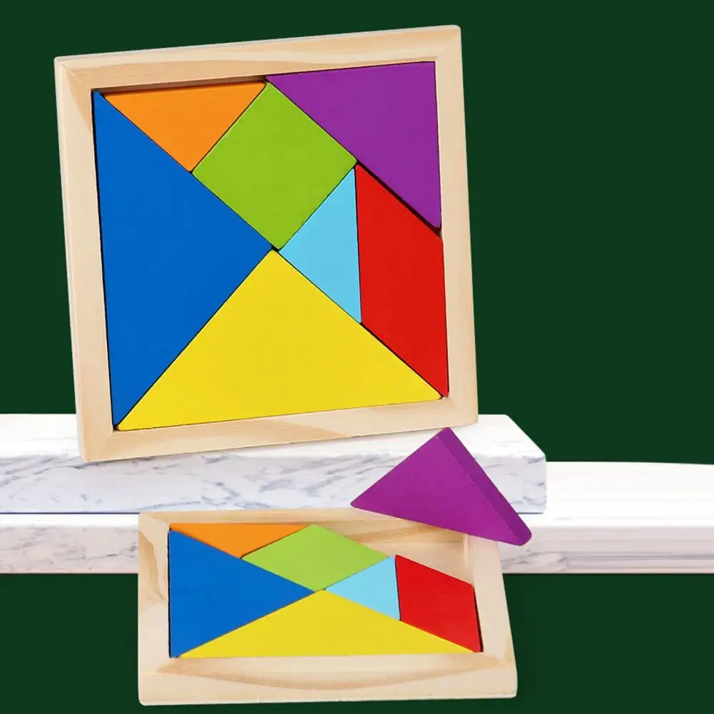 

Detailed Jigsaw Puzzle Eco-friendly Classic Tangram Board Puzzle Game Lightweight Educational Toy Kids Toy