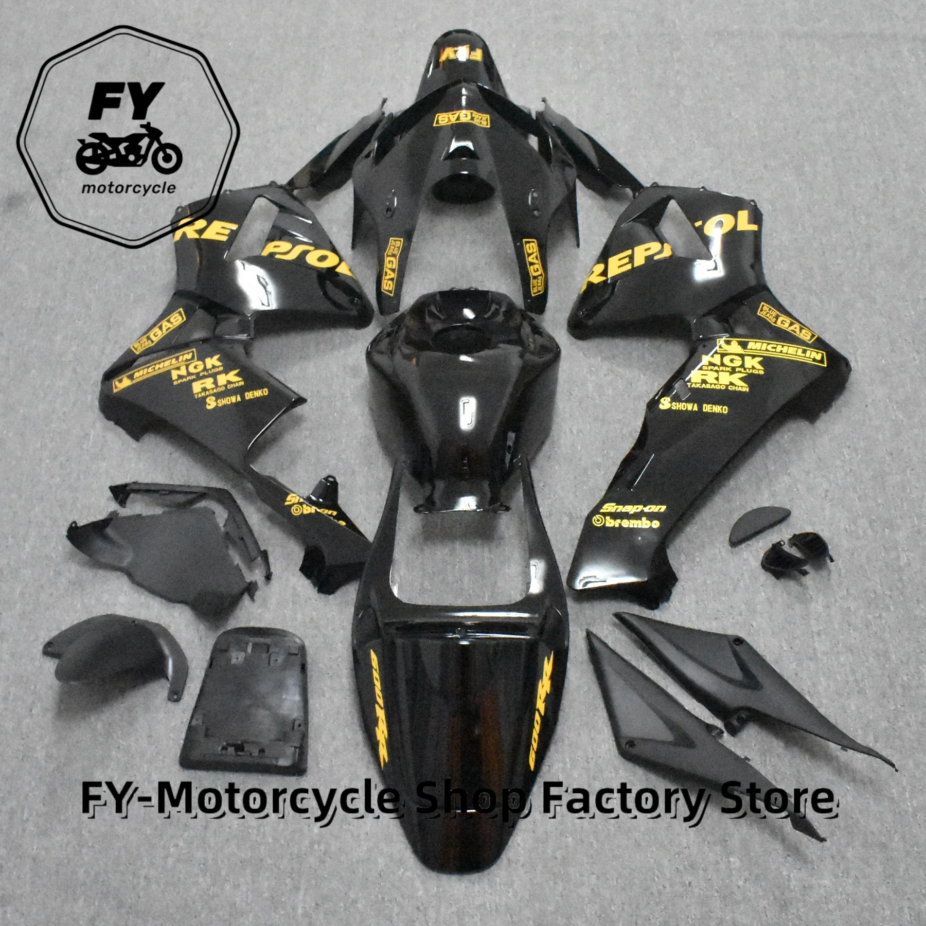 Фото Комплект обтекателей для мотоцикла Honda CBR600RR CBR600 F5 2005 2006, пластиковые обтекатели CBR 600 RR 05 06, блестящая красная оранжевая крышка корпуса №2
