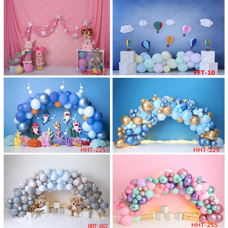 

Personalized Decoration With Colorful Balloon Arch Snowman Background Newborn Baby Birthday Photography Backdrops 32928 FSS-110