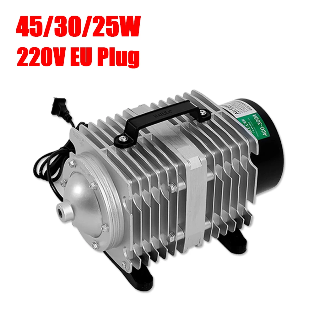 

25/30/45W 220V Electromagnetic Air Pump Fish Pond Oxygen Pump Compressor for Pond Air Aerator Pump Oxygen Booster Pump