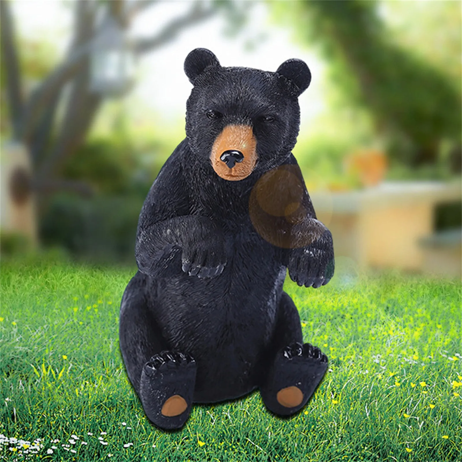 

1pc Black Bear Ornaments Garden Patio Ornament Black Bear Hugger Planter Edge Hanger Resin Decoration Crafts Figurine Statue Hom