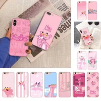 fhnblj pink panther phone case for iphone 11 12 13 mini pro xs max 8 7 6 6s plus x 5s se 2020 xr case