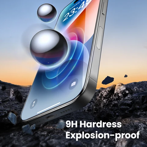 UGREEN 2 шт. Защитная пленка для экрана для iPhone 17 16 15 14 13 12 Pro Max Закаленное стекло для iPhone 16 Plus Защитные пленки для экрана 15pro