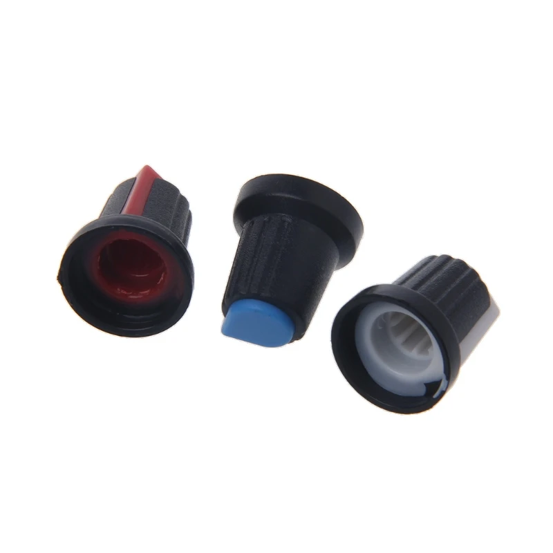 

W3JB 10 Pcs Potentiometer Shaft Control Rotary Knob 15mmx17mm