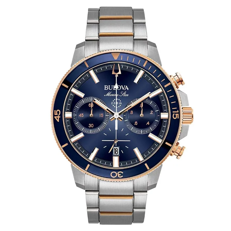 

Bulova Men's Marine Star Chronograph Two-Tone Watch 98B301 45mm