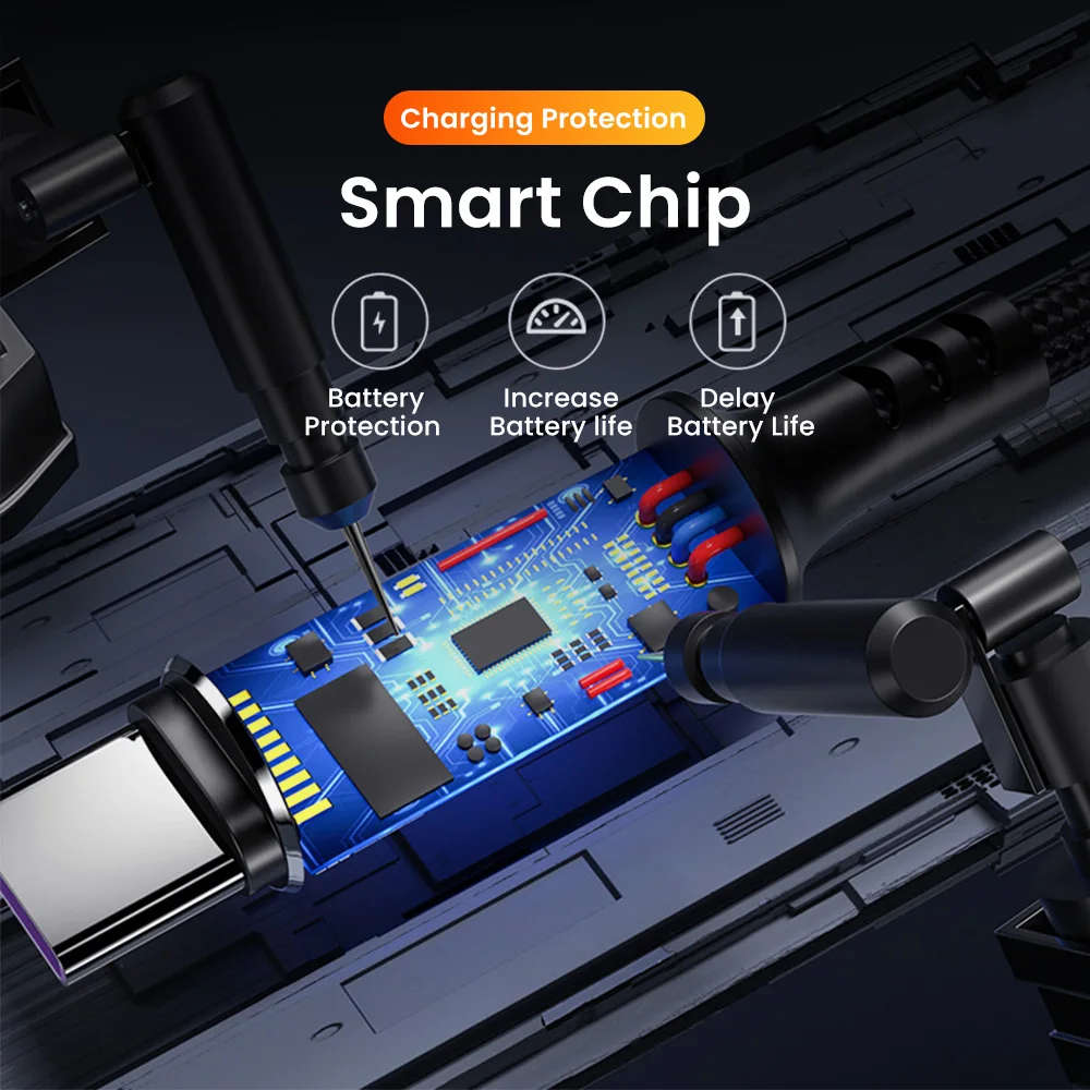 Кабель 25 см USB to Type C/Lightning/Micro кабель для быстрой зарядки и передачи данных iPhone Xiaomi