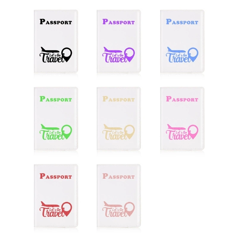 

Fashion PU Leather Passport Holder Travel Credit Card Protector Hot Stamping Lover Couple Wedding Gift for Women Men