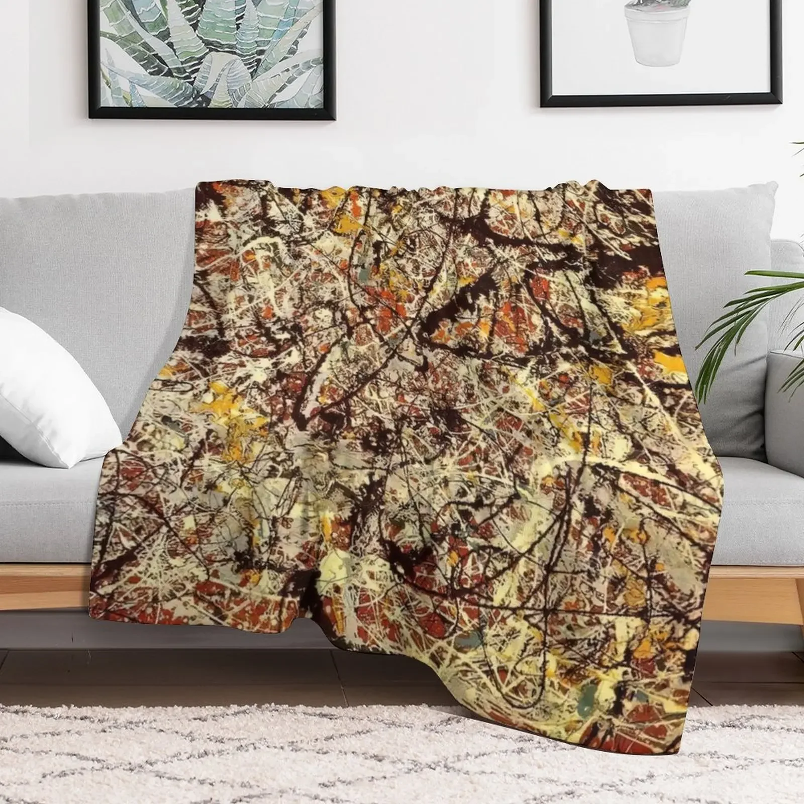 Картина Джексона Поллока произведения искусства одеяло в стиле туристические