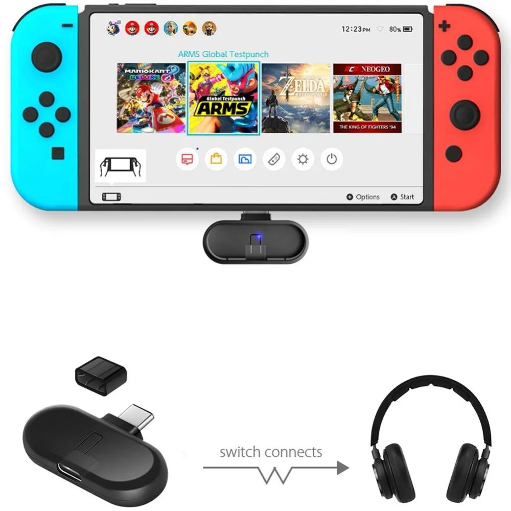 

Portable mini Bluetooth usb type c aptx low latency Audio transmitter music adapter for Nintendo Switch wireless game headphone