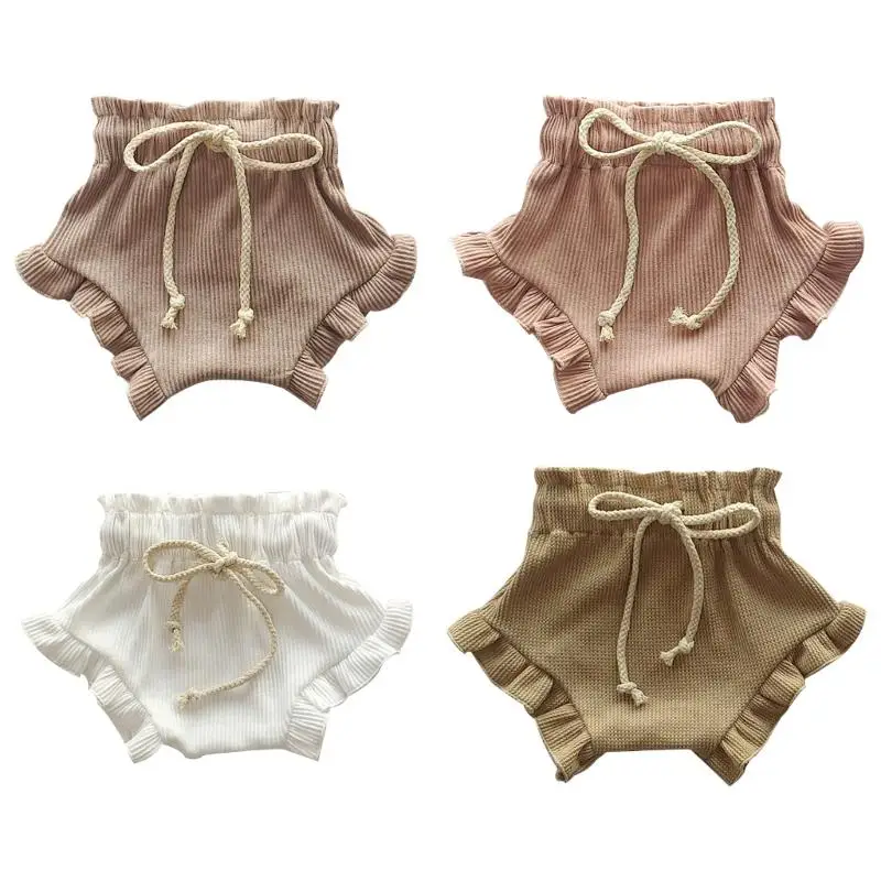 

Шорты на шнуровке для маленьких девочек, шорты с оборками на подоле, подарок