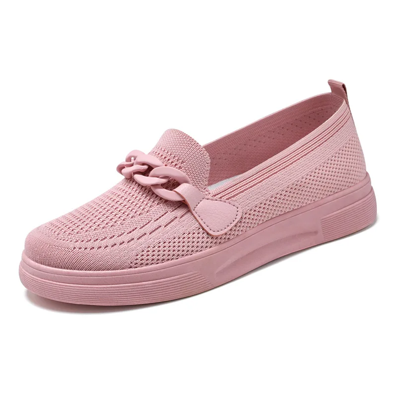 New Mesh Breathable Sneakers Women Breathable Light Slip on Flat Casual Shoes Ladies Loafers Socks Shoes Women Zapatillas Mujer