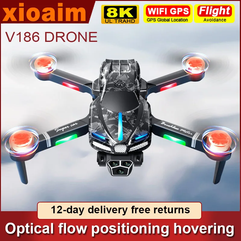 Для дрона Xiaomi V186 Pro профессиональный бесщеточный двигатель GPS 8K Тройная HD для