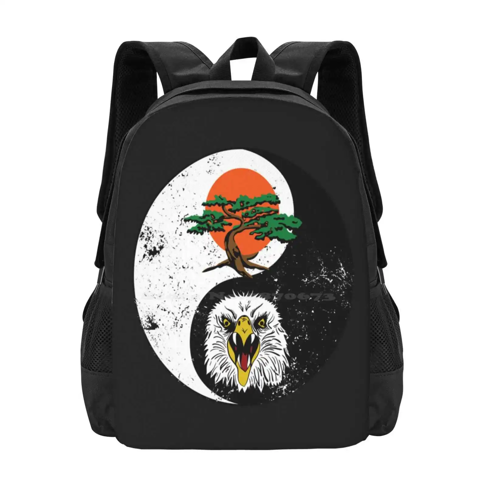 Miyagi Do Karate Tree Logo And Eagle Fang Karate School Bag Big Capacity Backpack Laptop Miyagi Do Logo Johnny Lawrence Dojo