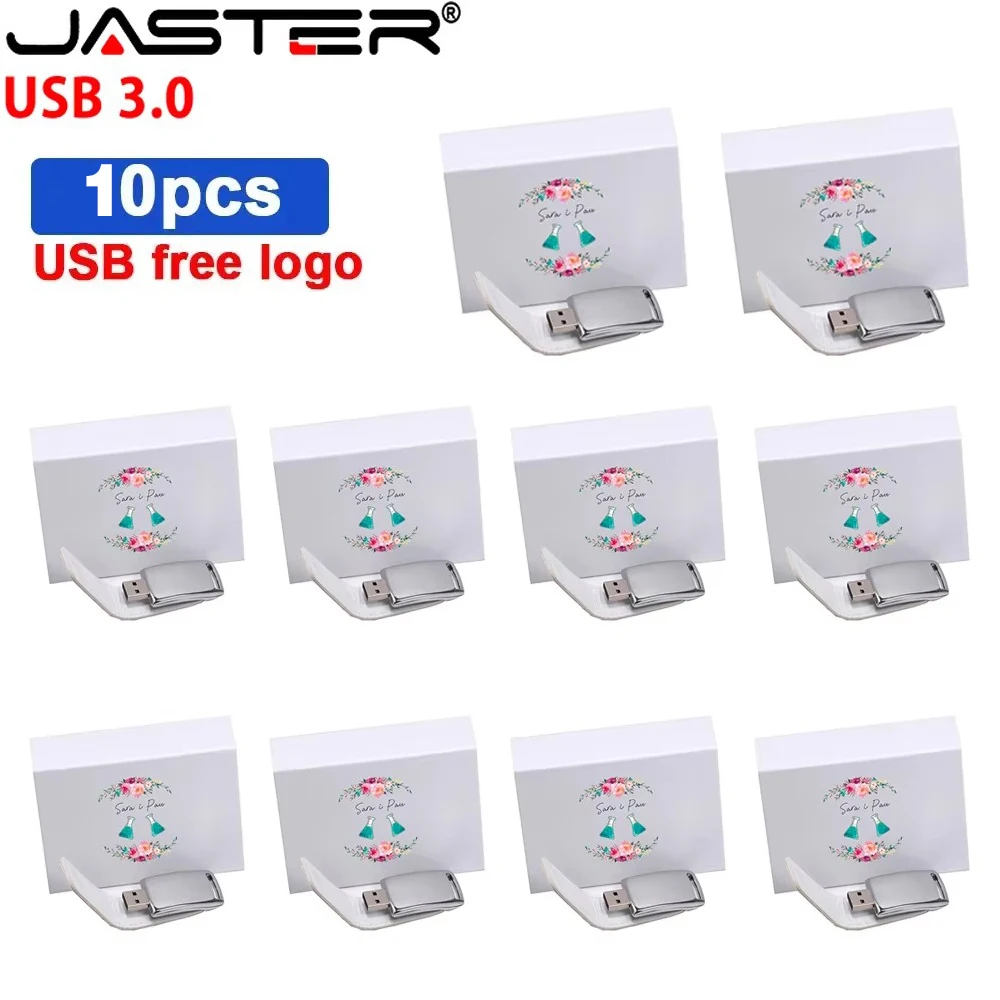 10 шт./лот кожаные флэш-накопители USB 3.0 с бесплатным индивидуальным логотипом 64 ГБ