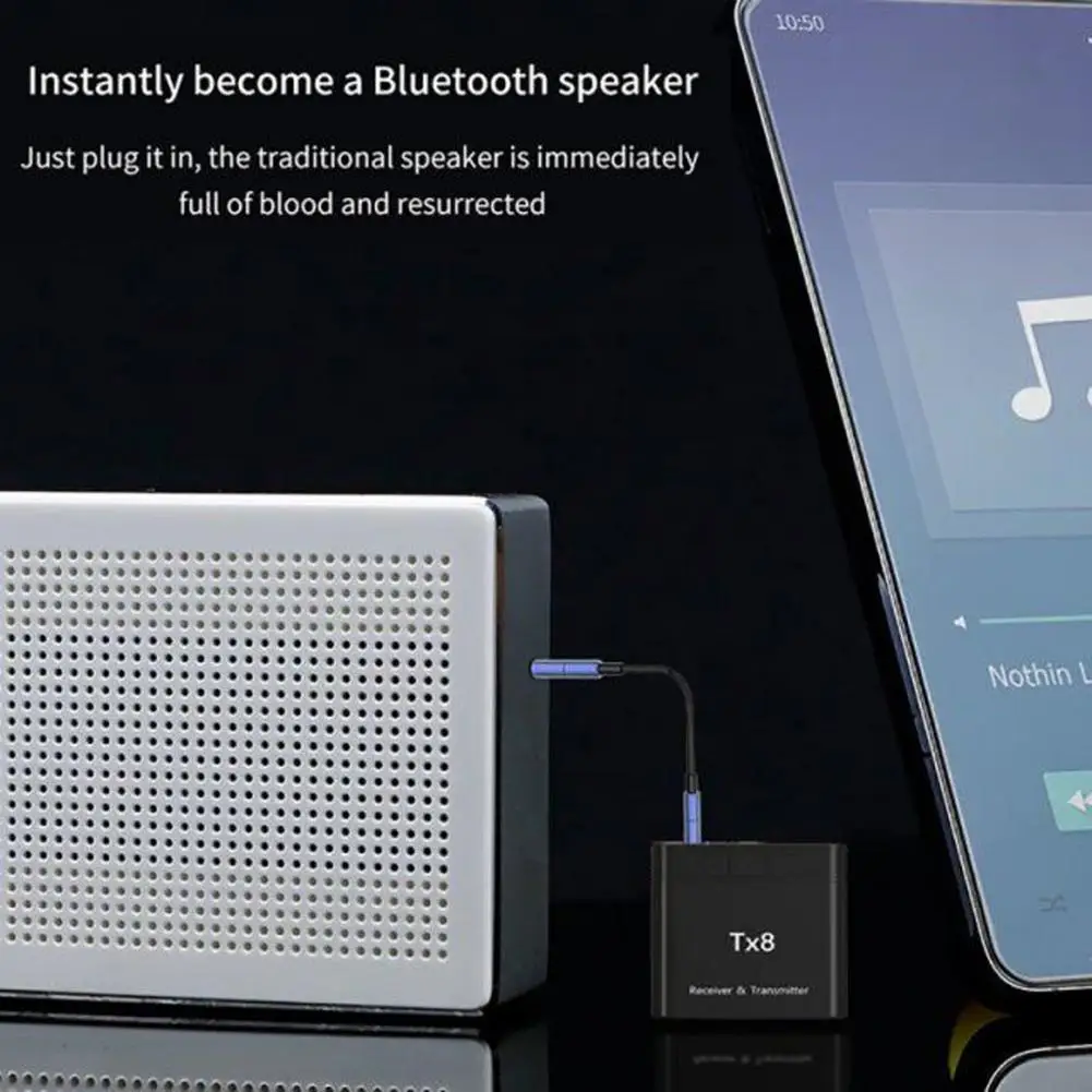 Беспроводной Bluetooth-совместимый аудиоадаптер 5 0 передатчик приемник 2 в 1 задний