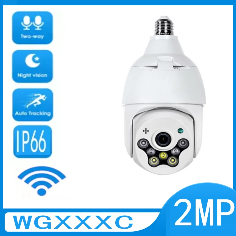 

2MP WIFI Bulb IP cam Outdoor Security PIR Human Detection Infrared Night Vision Kamera Graffiti Home Remote Monitoring Camera