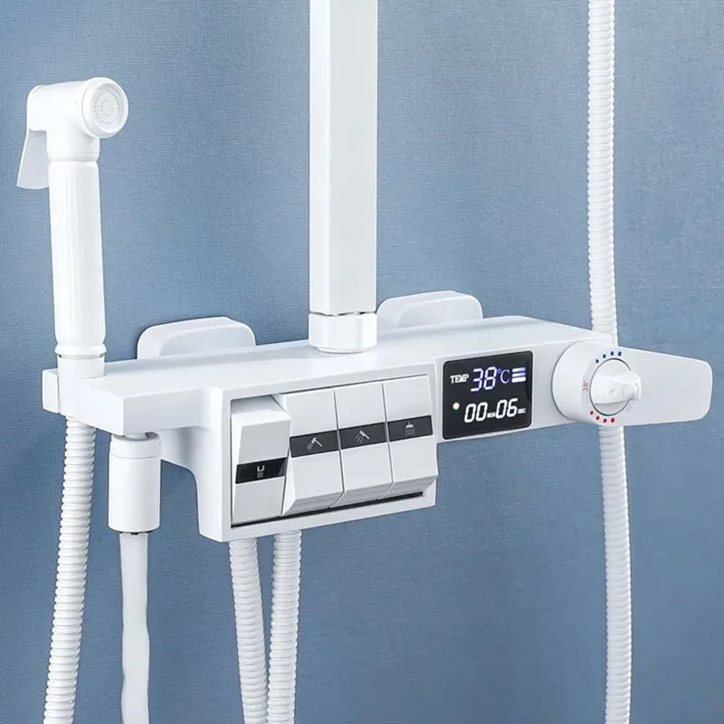 Белый пианино ванная комната спринклерная система для душа качественная латунь