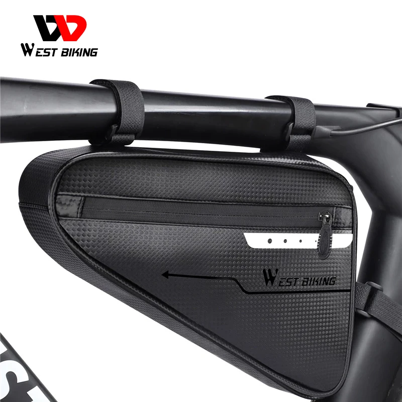 

WEST BIKING 3L Bike Bags Triangle Rainproof Storage Cycling Front Tube Tools Bag MTB Road Bicycle Electric Scooter Accessories