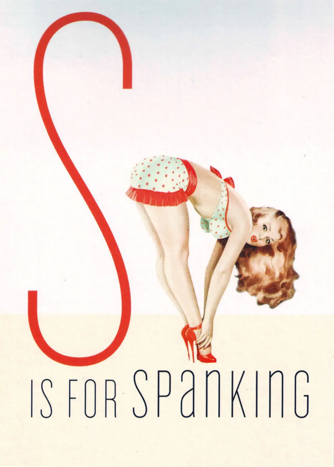 

1950's Vintage Pin-Up Girl S For Spanking Print Art Canvas Poster For Living Room Decor Home Wall Picture