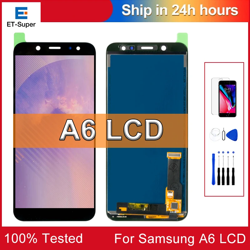 ЖК-дисплей 5 6 дюйма для SAMSUNG Galaxy A6 2018 A600 с сенсорным экраном и дигитайзером в сборе