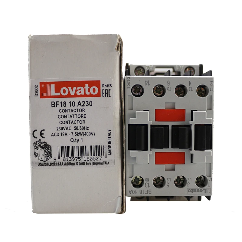 

BF18 10 A230 Contactor 230vac AC coil Minimum operating temperature - 50C 3 normally open contact alternating current