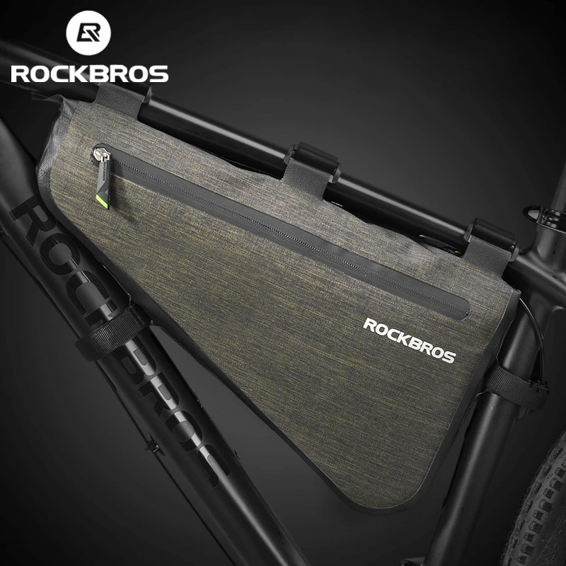 

ROCKBROS Rainproof Bike Bag Large Capacity MTB Road Frame Bag Triangle Pouch Waterproof Caulking Bicycle Bag Pannier Accessories