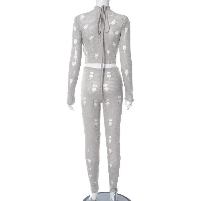Состаренная трикотажная Женская водолазка со шнуровкой сзади укороченные топы с