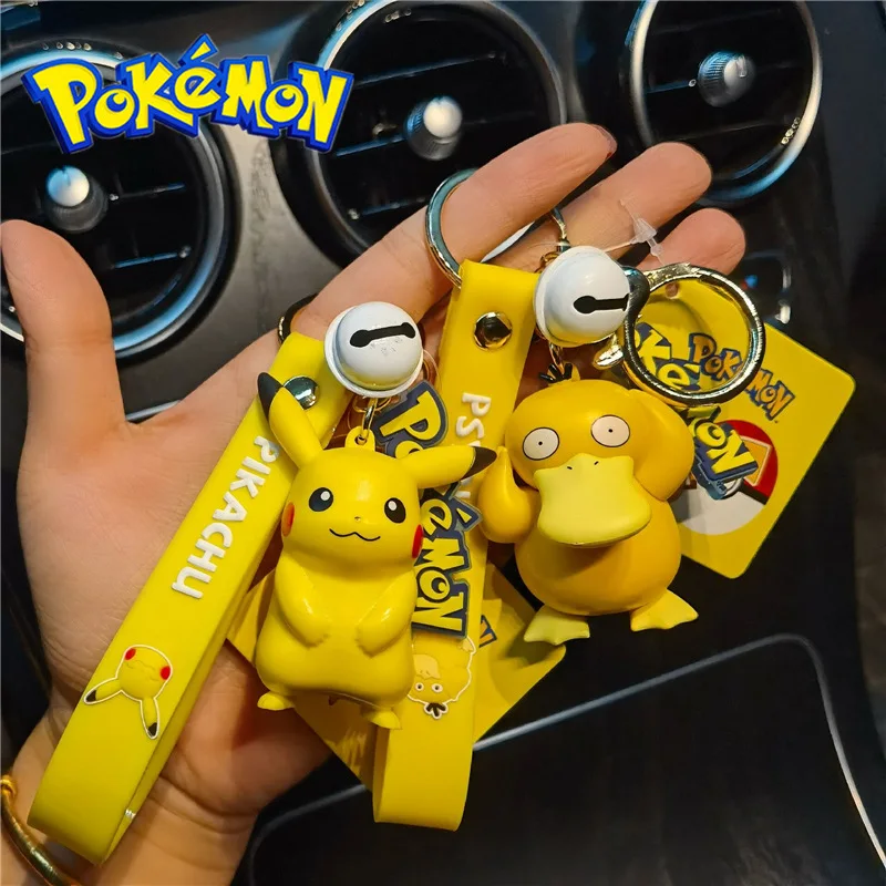 

Pokemon Pikachu Keychain Female Male Cute Trendy Pokemon Cartoon Doll Cars and Bags Pendant