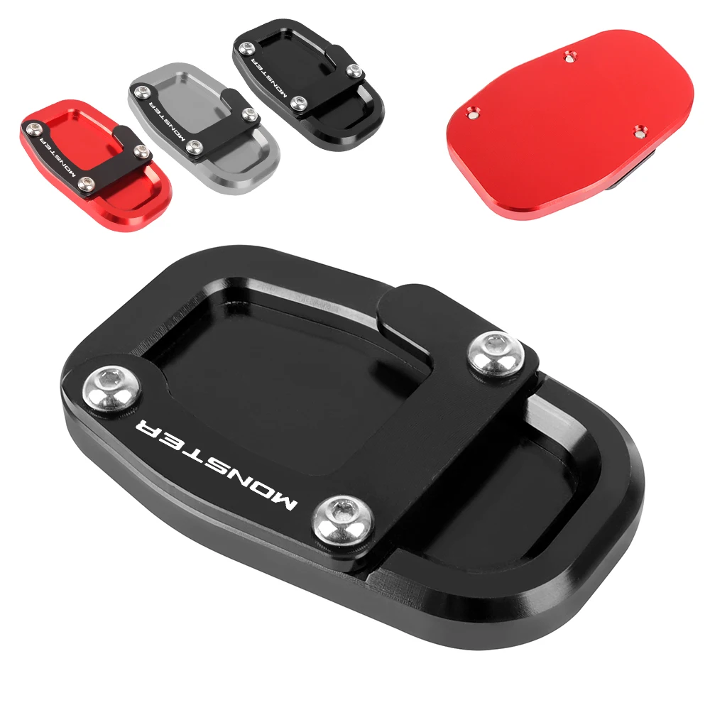 

CNC Kickstand For Ducati Monster 696 795 796 797 821 950 939 2020-2023 Motorcycle Foot Side Stand Extension Pad Support Plate