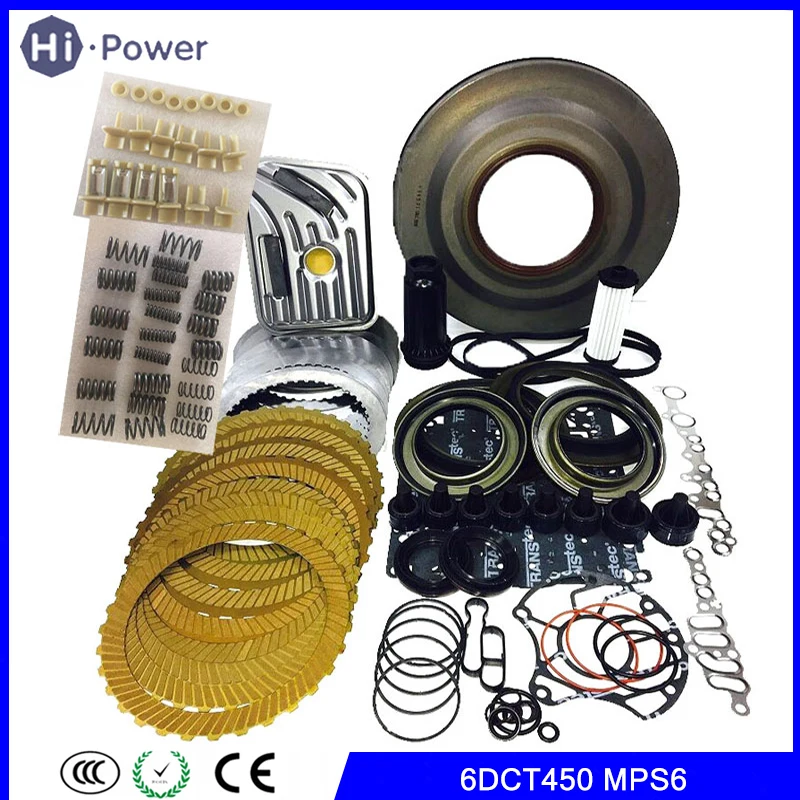 

6DCT450 MPS6 Transmission Master Repair Oil Cover friction Plate Steel kit Piston /Clip /Spring Kit for Ford Mondeo Focus 6-Sp