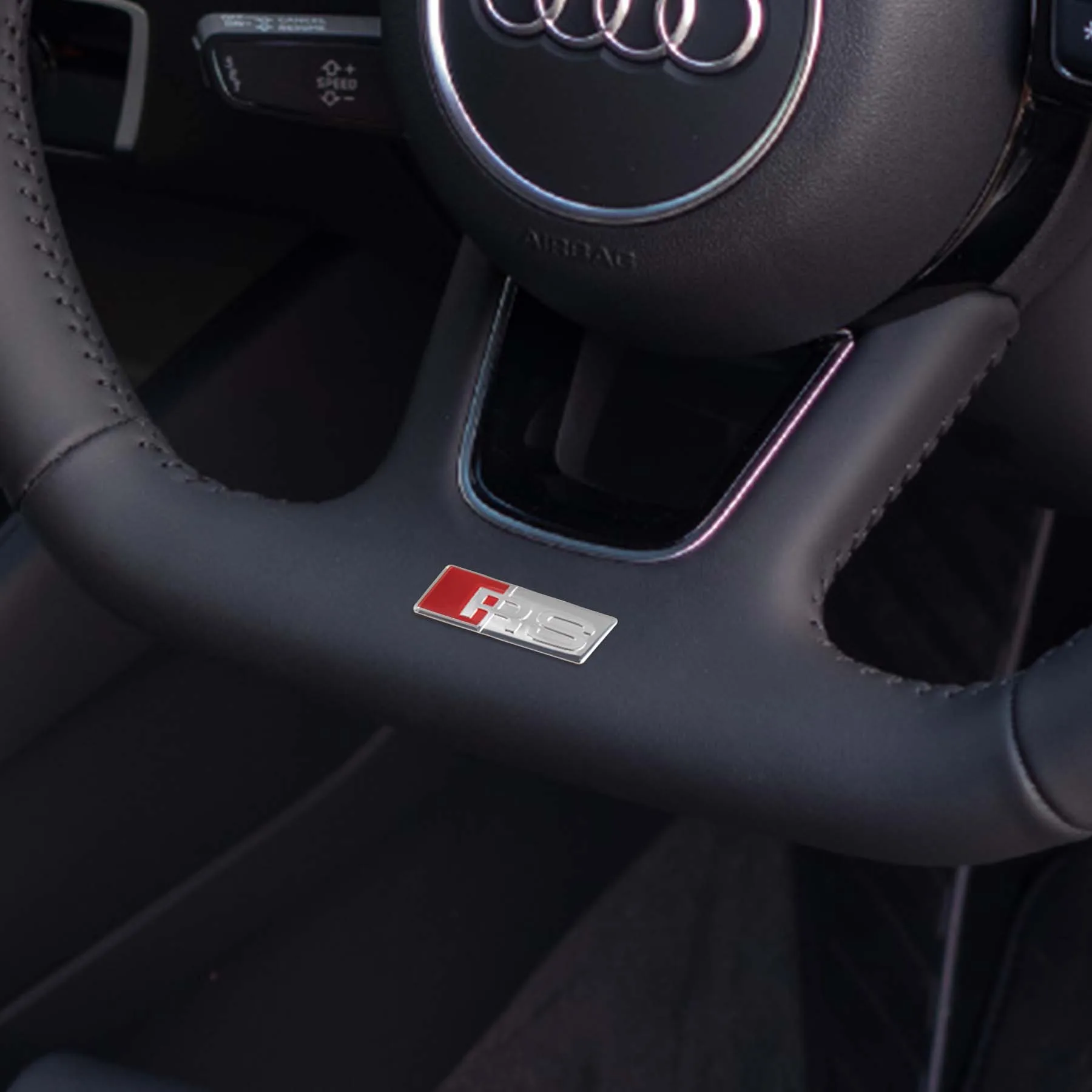 3D алюминиевый значок SLINE RS наклейка на руль автомобиля авто интерьерная эмблема