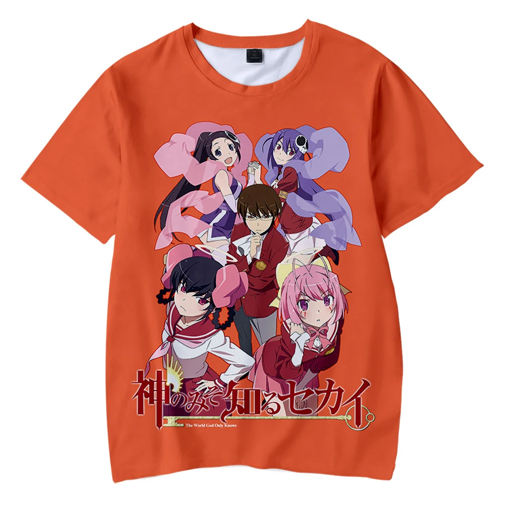 

The World God Only Knows 3D Short Sleeve T-shirts Crewneck Casual Preppy O-neck Streetwear Tee Shirt Printing Anime Hipster