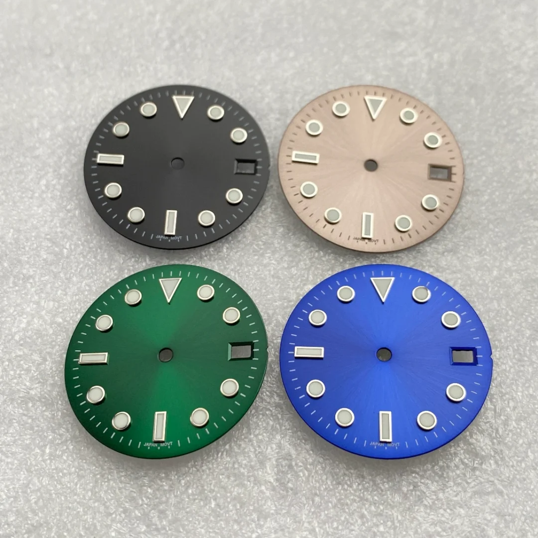 

28.5mm dial C3 Luminous Fit SKX007 suitable for precision NH35 movement NH35 watch accessories 40MM submersible series case