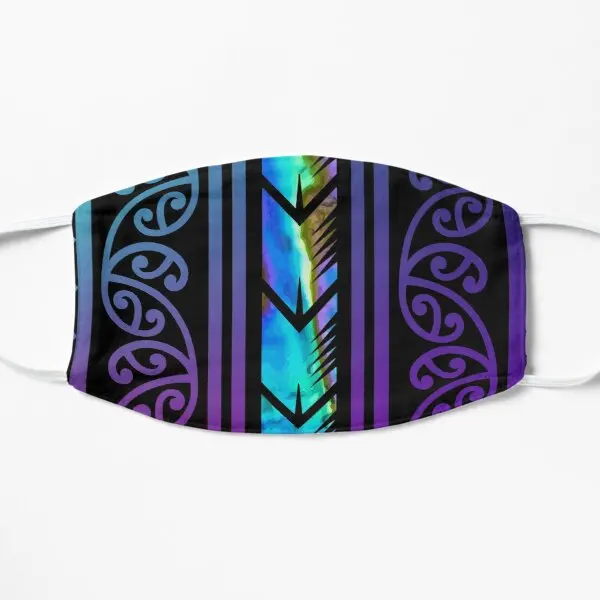 

Purple Maori Design With Inlayed Paua Sh Printing Face Mask Cute Health Cosplay Cartoon Fashion Dustproof Winter Beauty