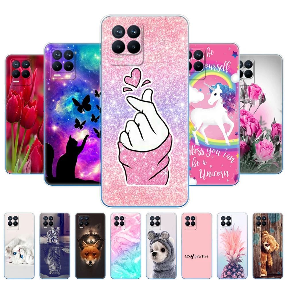 for realme 8 case 6 4 inch back phone cover for realme 8 pro oppo realme8 4g rmx3085 silicon soft tpu protective coque bumper free global shipping