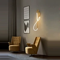 golden silver black white music note designer led light wall lamp wall light wall sconce for bedroom corridor