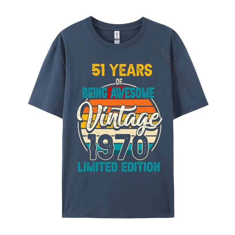 Vintage Limited Edition 1970 Awesome Printing T Shirt For Men Fitness Tight Tops New Design Custom Tees