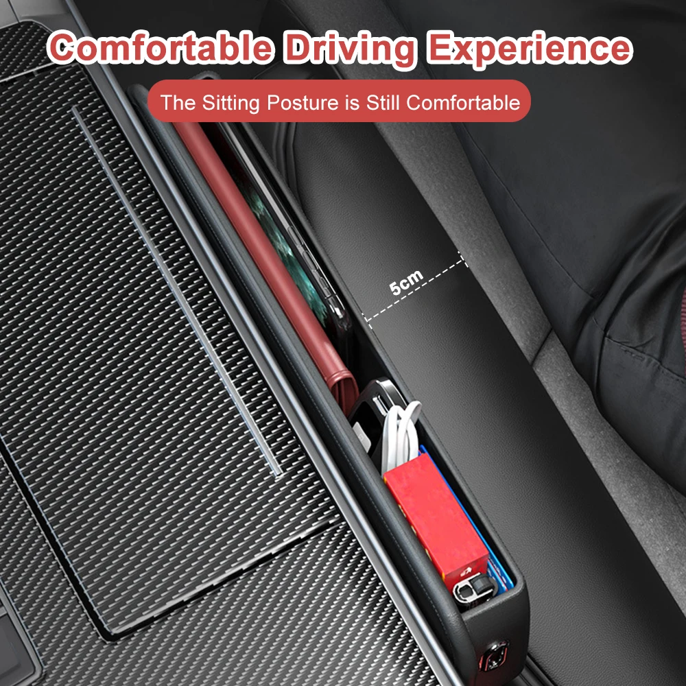 Экстракт искусственной кожи автомобильный ящик для хранения карман с разрезом