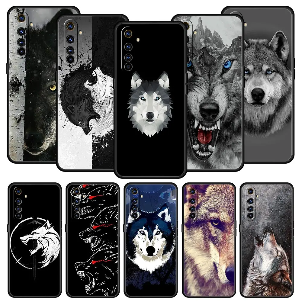 

Wolf Animal For Oppo A54 5G Phone Case For Realme 9 8 7 6 GT2 Pro 9i 8i C21 C3 C11 C25 Silicone Cover Fundas A16 bumper Coque
