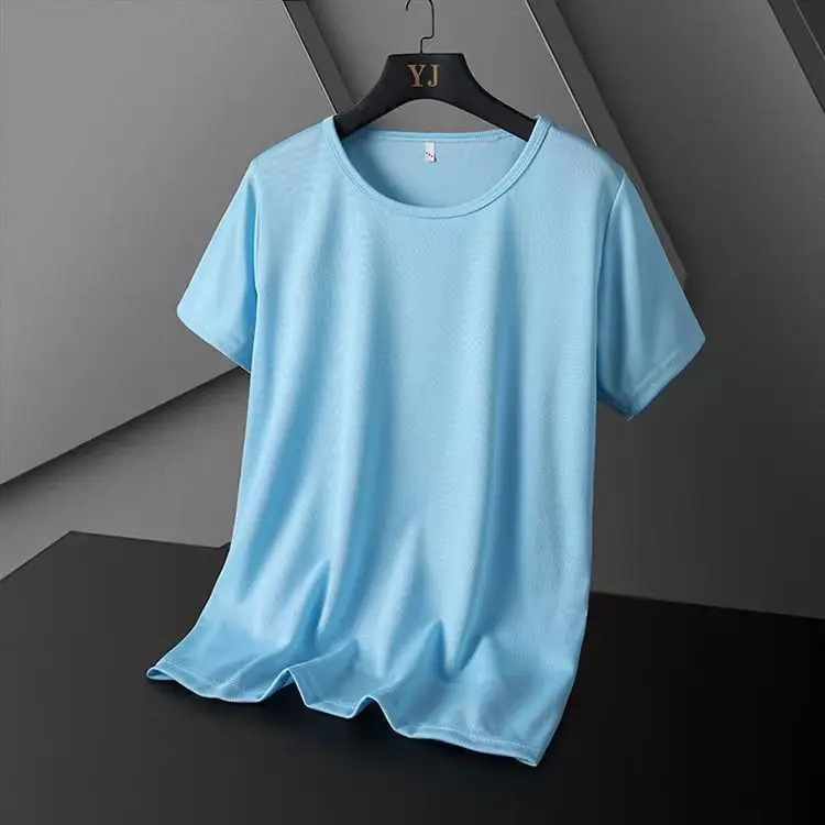 New Summer Men Hole Breathable Quick Dry Tshirt Short Sleeve 8XL 9XL 10XL 150KG Sports Tees Fat Elasticity Tops Tshirt images - 6
