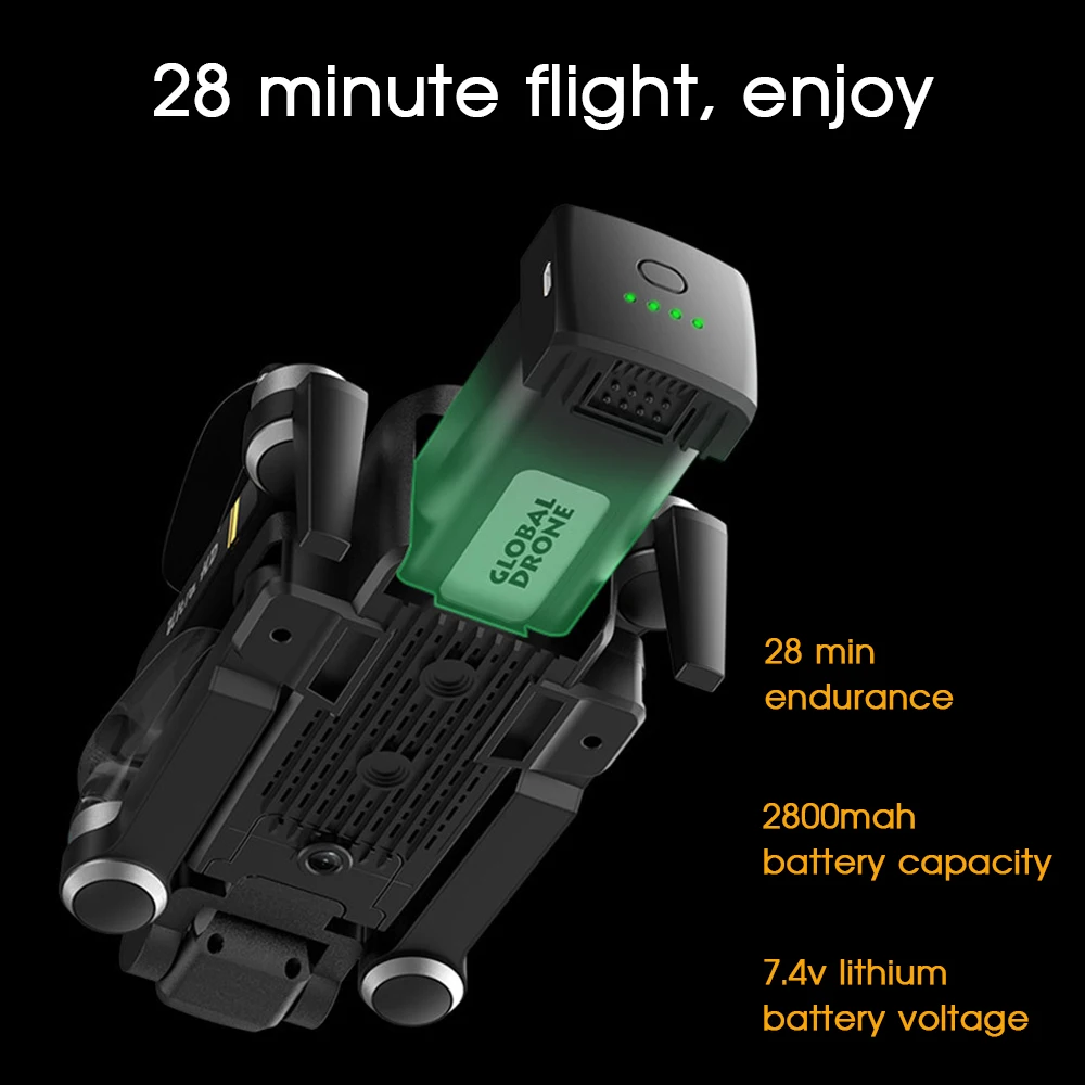 Профессиональный GPS-Дрон 6K Ultra HD плоский угол + оптический поток складной рычаг