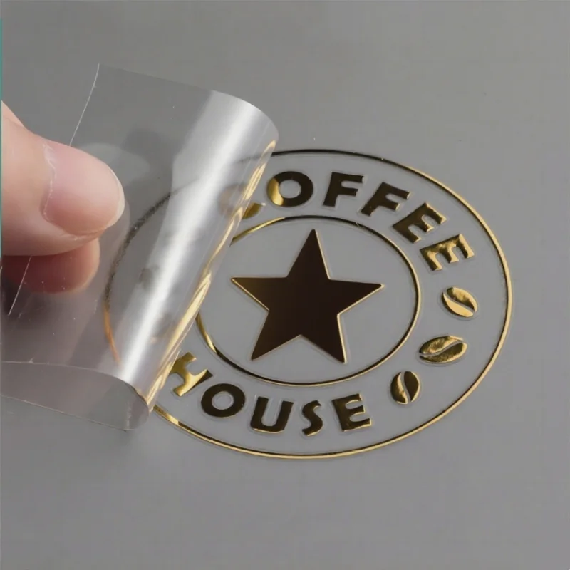 

100 шт., 3D-наклейка на заказ, блестящая Золотая, серебряная переводная наклейка, логотип компании, свадебная УФ-печать, персонализированная переводная наклейка