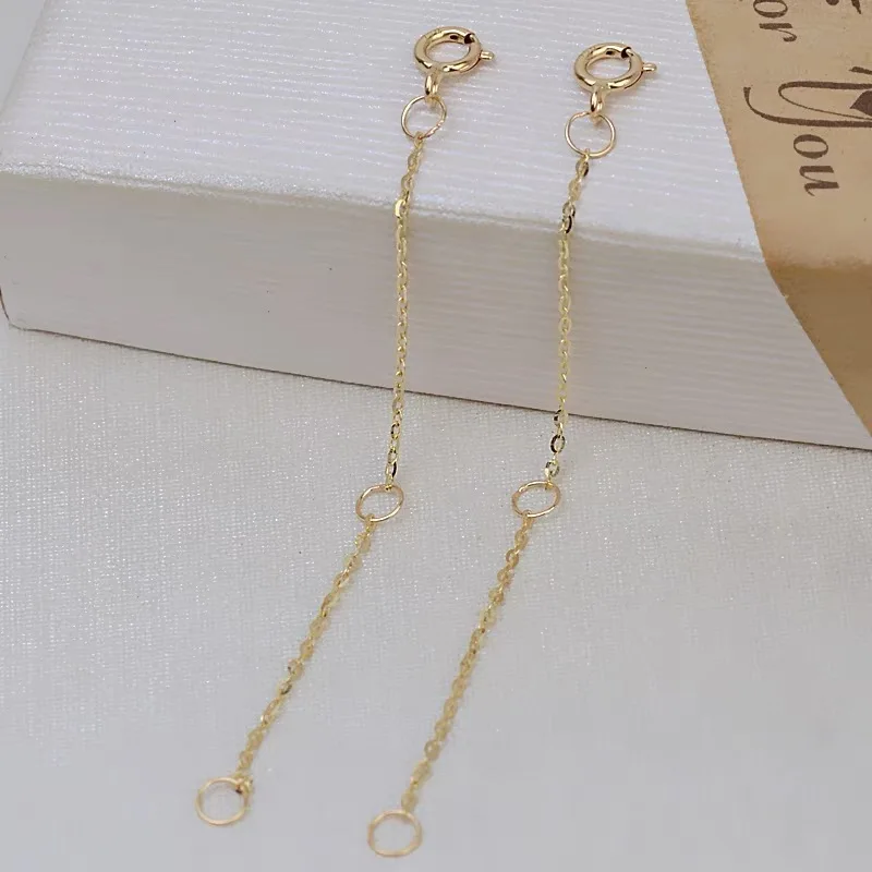 DIY G18K Золотая удлинительная цепочка для ожерелья, удлинитель AU750 ...