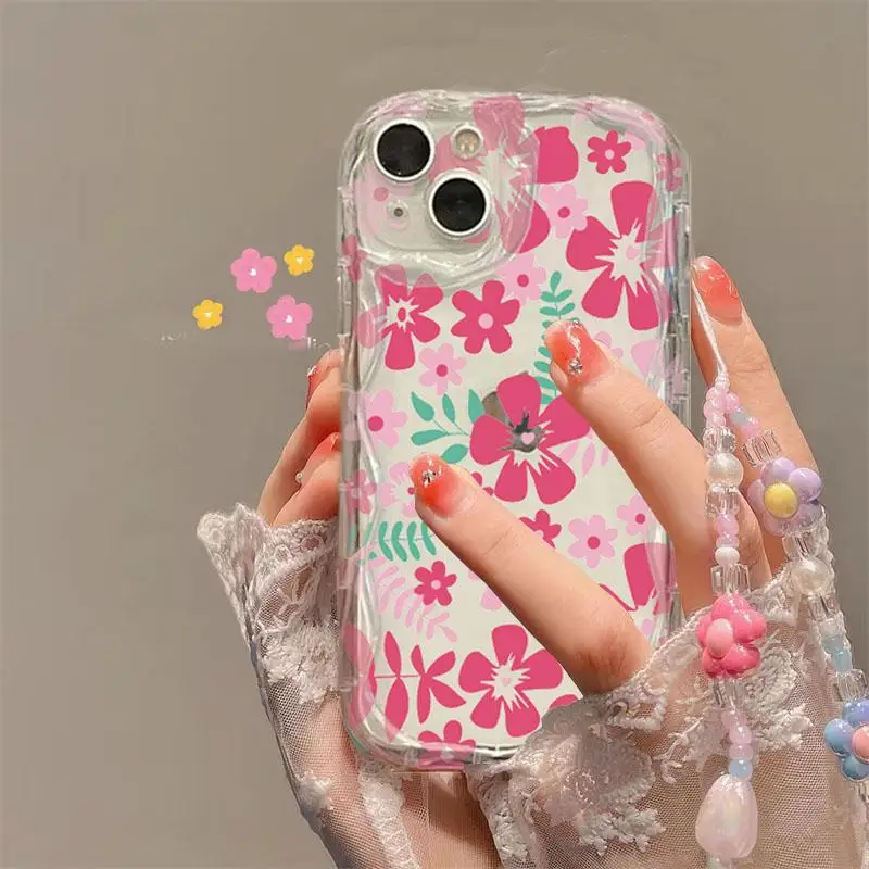 Чехол для Redmi 14C 13C 12C 10C 9T 9A 9C 13 12 10 A3 A2 A1 POCO F3 Note 4G Pro Plus 11S 12S чехол Flower Wave