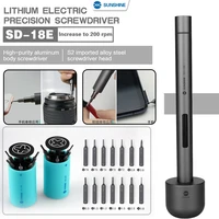 sunshine sd 18e electric screwdriver set s2 alloy steel with mini screwdriver storage box for iphone ipad camera table repair