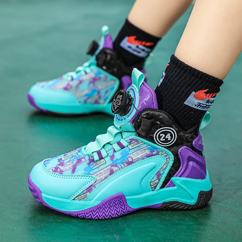 Comfortable Fashion Youth Outdoor Sport Footwear Children's Boys' Girls' Shoes School Sports Training Basketball Shoes 31-40