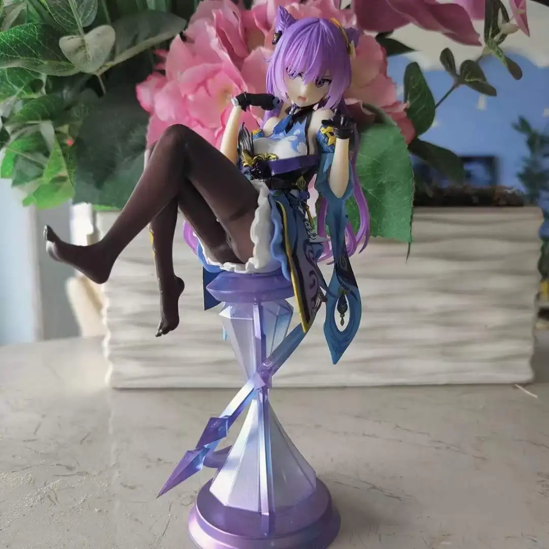 

Anime Figure Genshin Impact Keqing PVC 21cm Anime Game Genshin Impact Action Figma Figurine Model Toys Cute Girl Doll Brinquedos